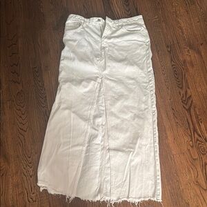 Mango white Maxi Pencil Skirt with Slit medium